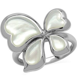 Mother of Pearl sterling silver ring